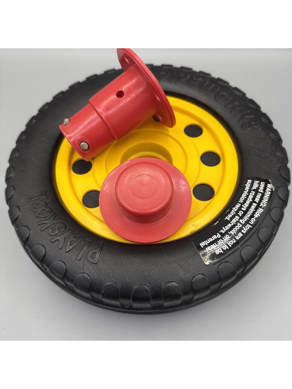 Vintage Playskool Pipeworks Wheel Tire w/ Red Axel & Cap OEM Replacement Parts